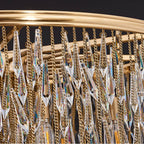 Allegri By Kalco Lighting 040656-038-FR001 Brushed Champagne Gold Frangia 34-in 18 Light Socket Brushed Champagne Gold/clear Chandelier Image 3