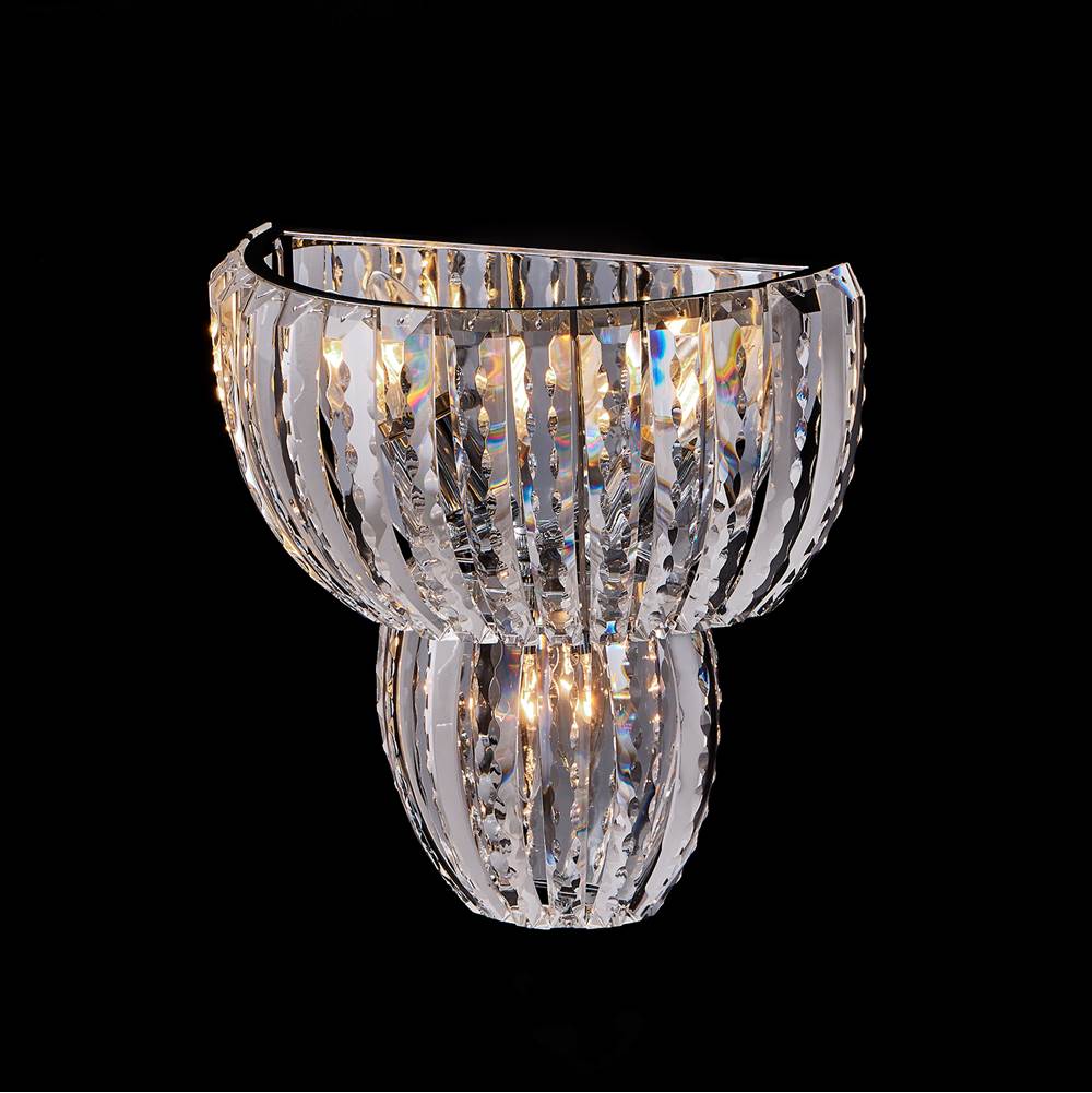 Allegri By Kalco Lighting 040823-010-FR001 Chrome Fontana 13.5-in 3 Light Socket Chrome/clear Wall Sconce Image 1