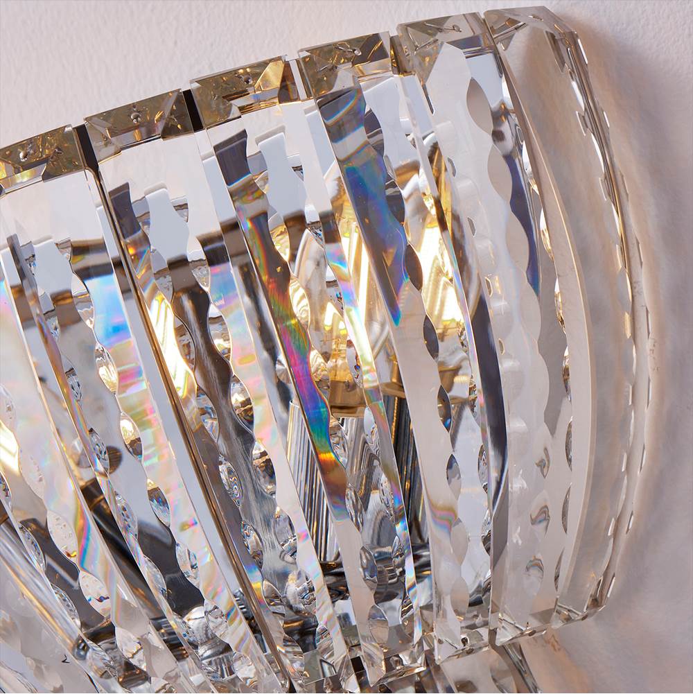 Allegri By Kalco Lighting 040823-010-FR001 Chrome Fontana 13.5-in 3 Light Socket Chrome/clear Wall Sconce Image 4