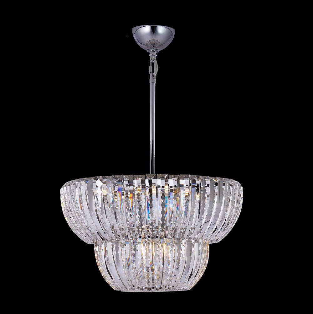 Allegri By Kalco Lighting Fontana 21.5-in 9 Light Socket Chrome/clear Pendant