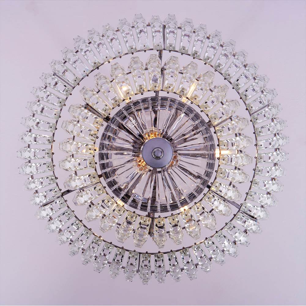 Allegri By Kalco Lighting 040851-010-FR001 Chrome Fontana 21.5-in 9 Light Socket Chrome/clear Pendant Image 7