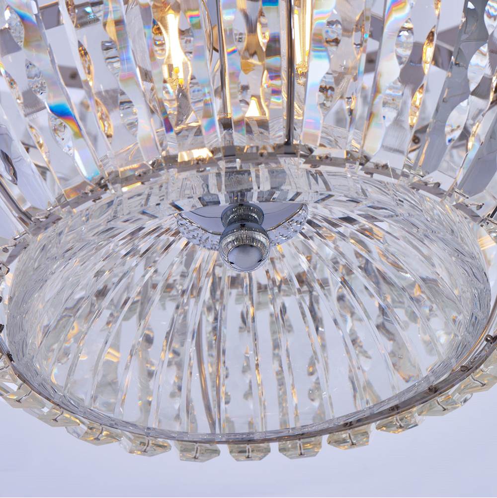 Allegri By Kalco Lighting 040851-010-FR001 Chrome Fontana 21.5-in 9 Light Socket Chrome/clear Pendant Image 3