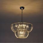 Allegri By Kalco Lighting 040851-010-FR001 Chrome Fontana 21.5-in 9 Light Socket Chrome/clear Pendant Image 2