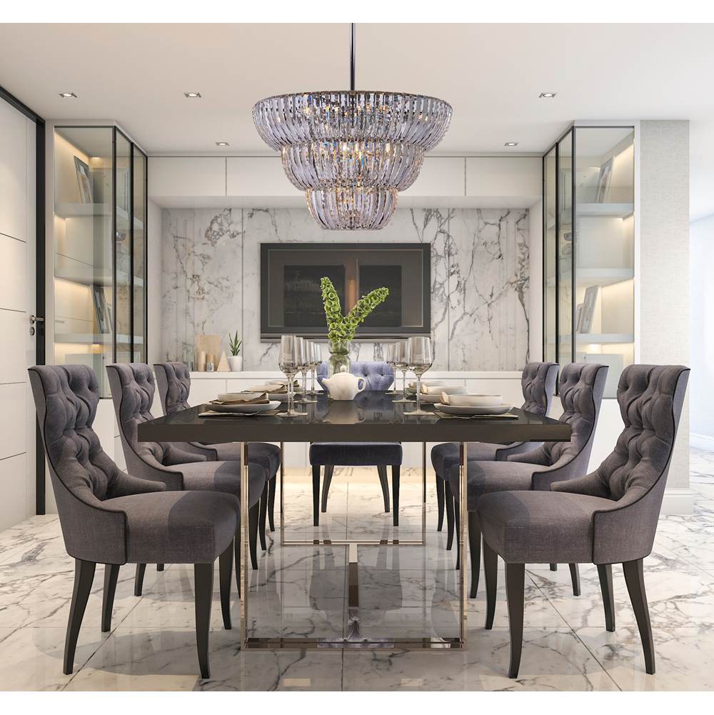 Allegri By Kalco Lighting 040852-010-FR001 Chrome Fontana 29.5-in 15 Light Socket Chrome/clear Chandelier Image 2