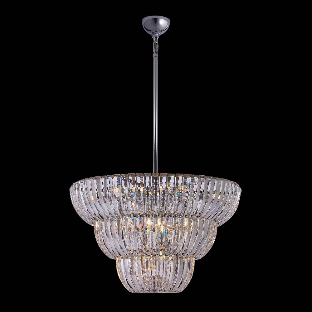 Allegri By Kalco Lighting 040852-010-FR001 Chrome Fontana 29.5-in 15 Light Socket Chrome/clear Chandelier Image 1