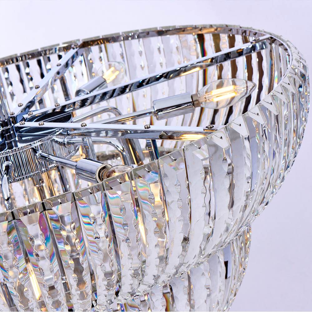 Allegri By Kalco Lighting 040852-010-FR001 Chrome Fontana 29.5-in 15 Light Socket Chrome/clear Chandelier Image 5