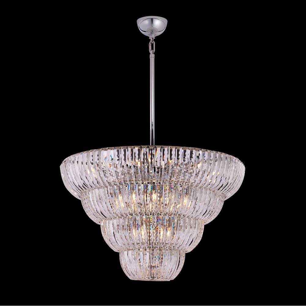 Allegri By Kalco Lighting 040853-010-FR001 Chrome Fontana 38-in 30 Light Socket Chrome/clear Chandelier Image 1