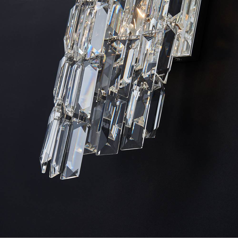 Allegri By Kalco Lighting 041721-014-FR001 Silver Vortice 21-in 2 Light Socket Silver/clear Wall Sconce Image 3