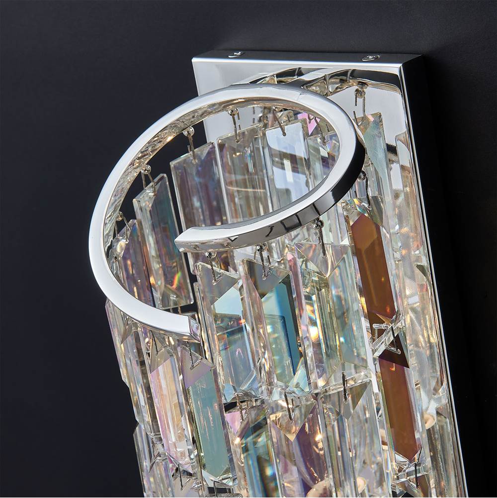 Allegri By Kalco Lighting Vortice 21-in 2 Light Socket Silver/clear Wall Sconce