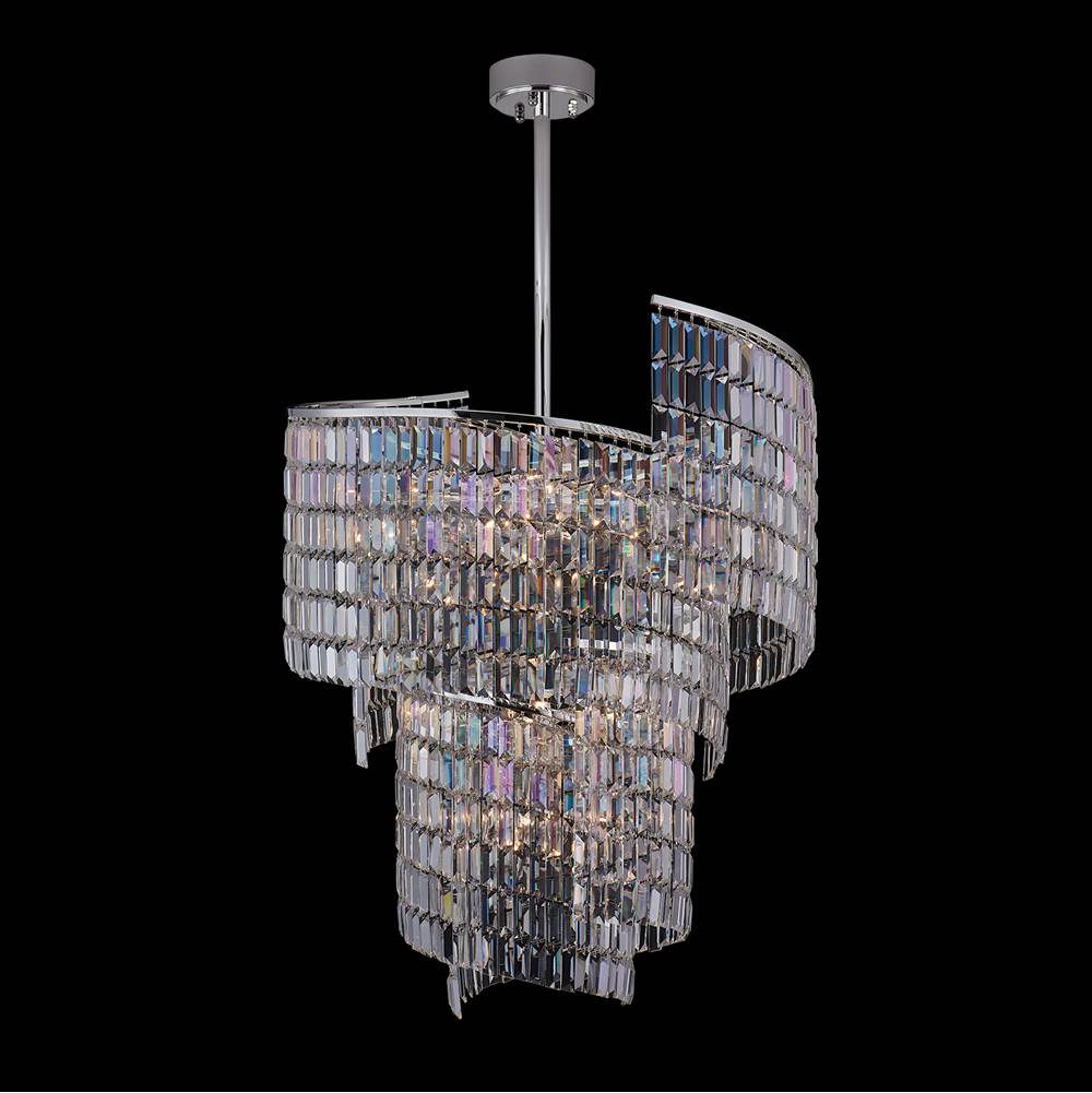 Allegri By Kalco Lighting 041751-014-FR001 Silver Vortice 31-in 19 Light Socket Silver/clear Chandelier Image 1