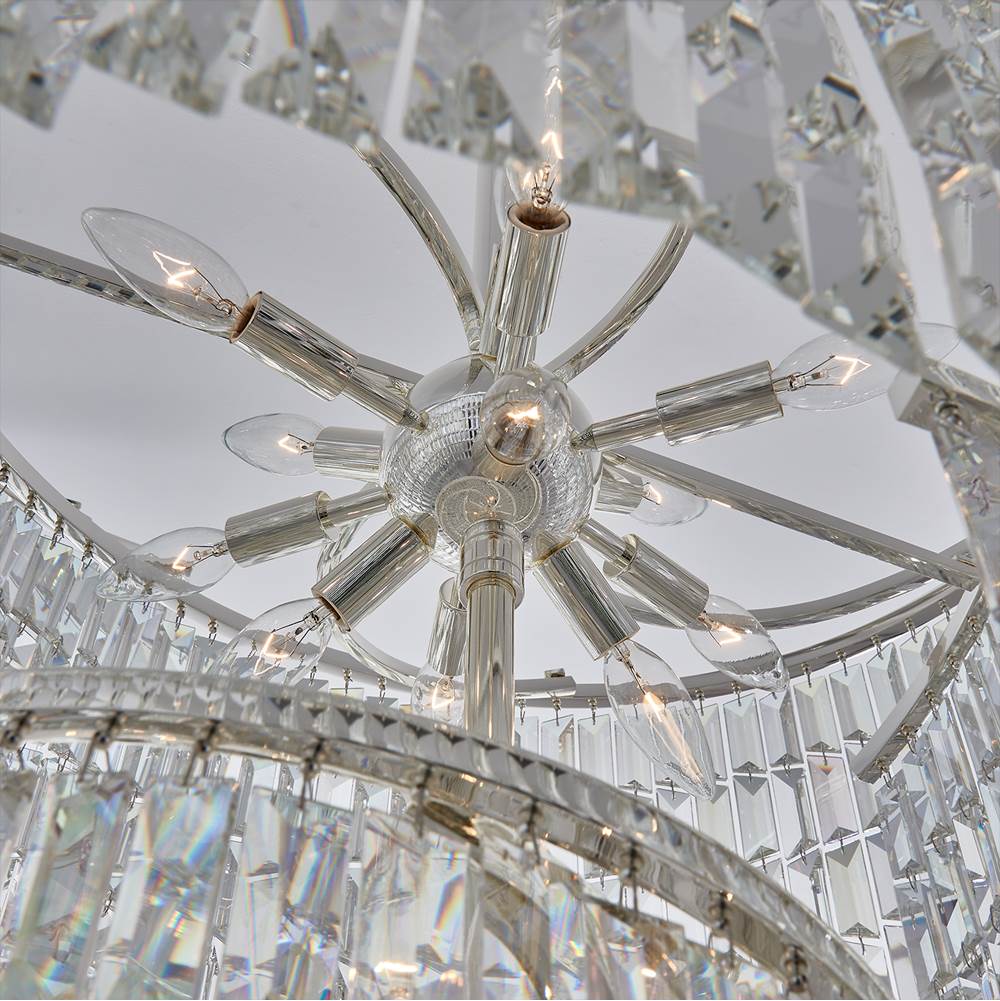 Allegri By Kalco Lighting 041751-014-FR001 Silver Vortice 31-in 19 Light Socket Silver/clear Chandelier Image 2