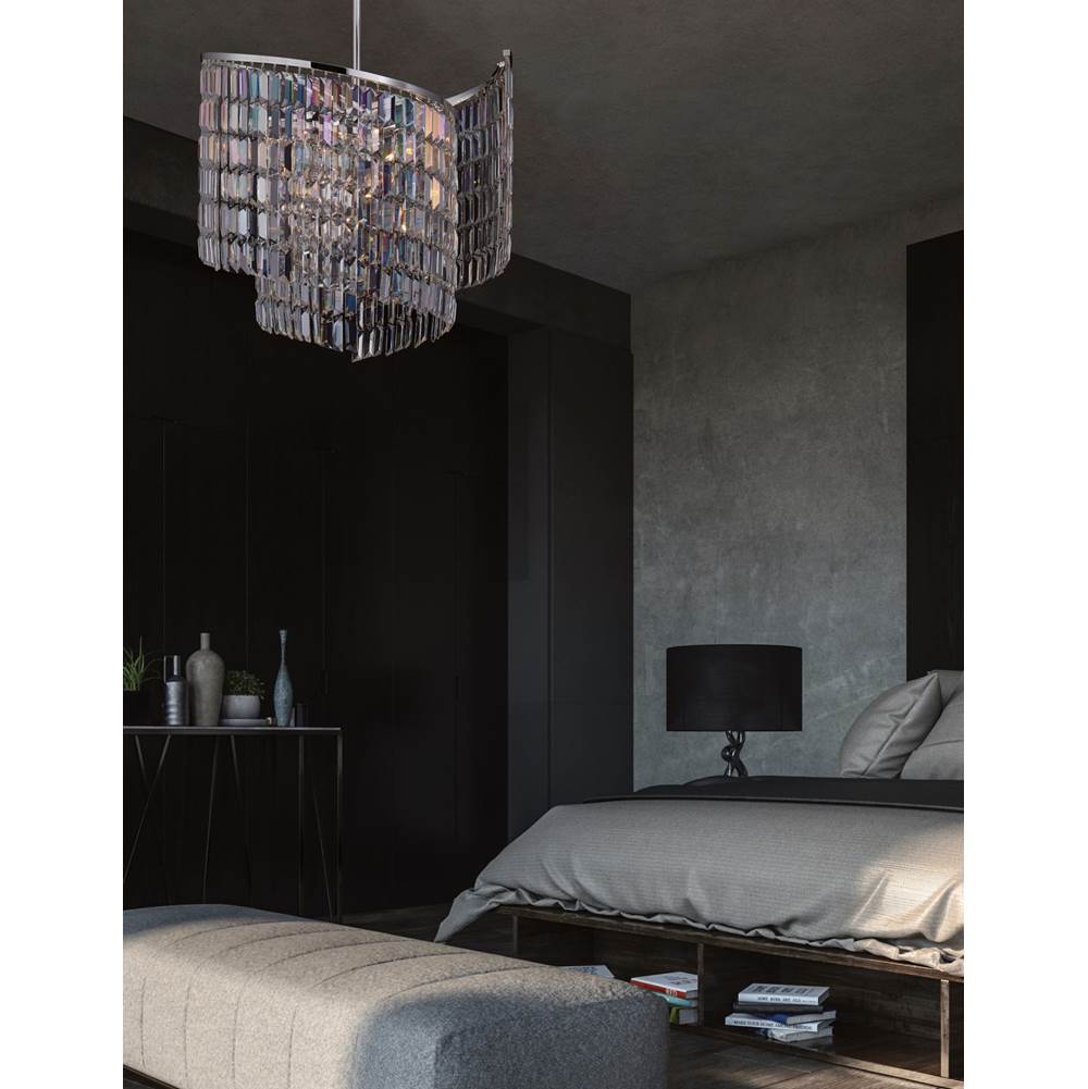 Allegri By Kalco Lighting 041755-014-FR001 Silver Vortice 22-in 7 Light Socket Silver/clear Chandelier Image 2