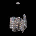 Allegri By Kalco Lighting 041755-014-FR001 Silver Vortice 22-in 7 Light Socket Silver/clear Chandelier Image 1