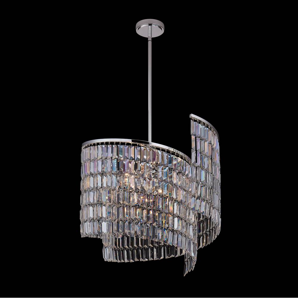 Allegri By Kalco Lighting 041755-014-FR001 Silver Vortice 22-in 7 Light Socket Silver/clear Chandelier Image 1