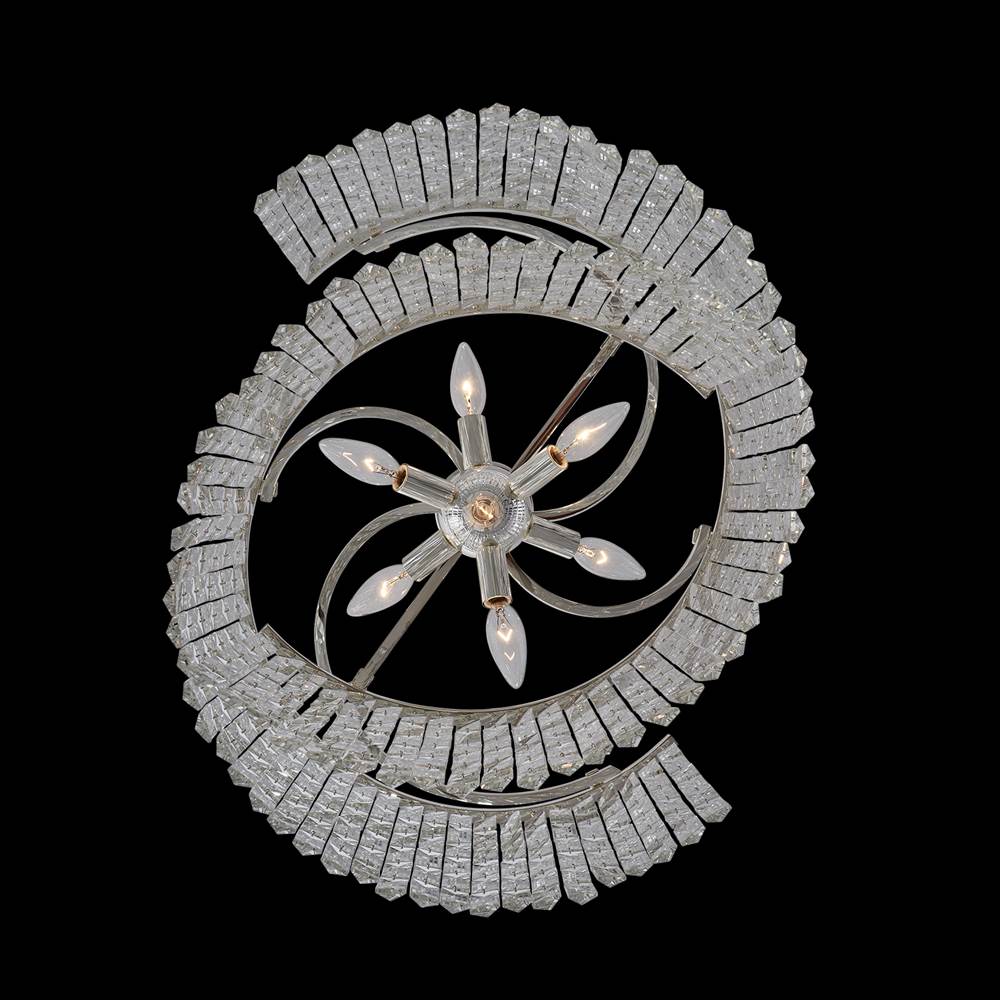 Allegri By Kalco Lighting Vortice 22-in 7 Light Socket Silver/clear Chandelier