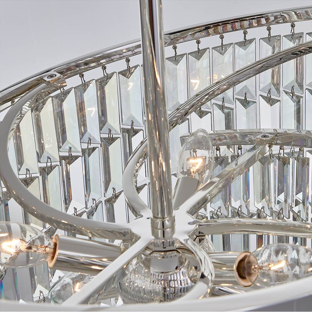 Allegri By Kalco Lighting 041755-014-FR001 Silver Vortice 22-in 7 Light Socket Silver/clear Chandelier Image 4