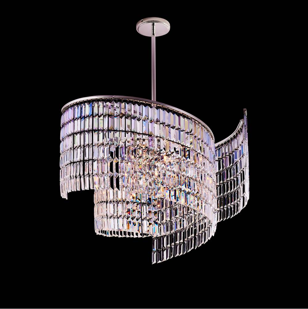 Allegri By Kalco Lighting Vortice 31-in 13 Light Socket Silver/clear Chandelier