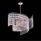 Allegri By Kalco Lighting Vortice 31-in 13 Light Socket Silver/clear Chandelier