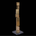Allegri By Kalco Lighting 041895-044-FR001 Winter Brass Franco 70-in 1 Light Led Winter Brass/clear Floor Lamp Image 1