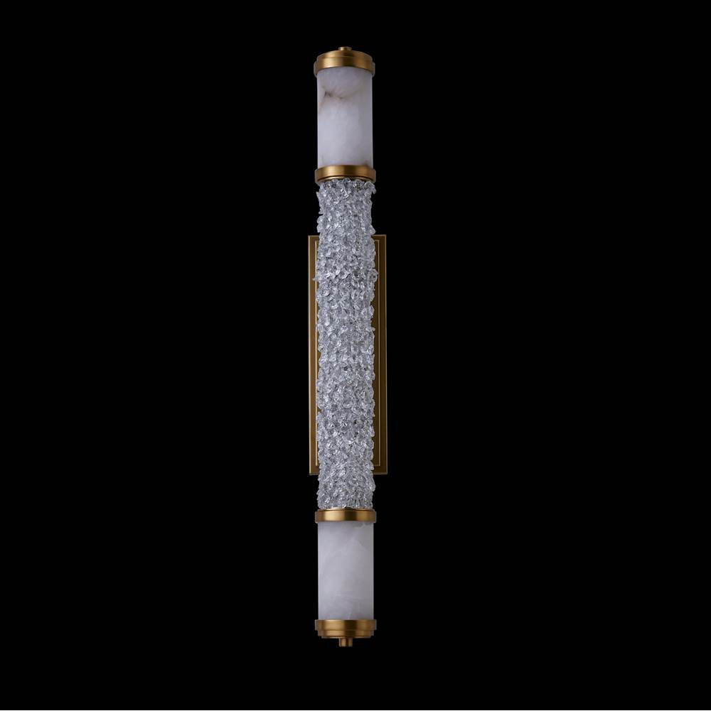 Allegri By Kalco Lighting Tubo 5-in 1 Light Led True Brass/clear Vanity Light
