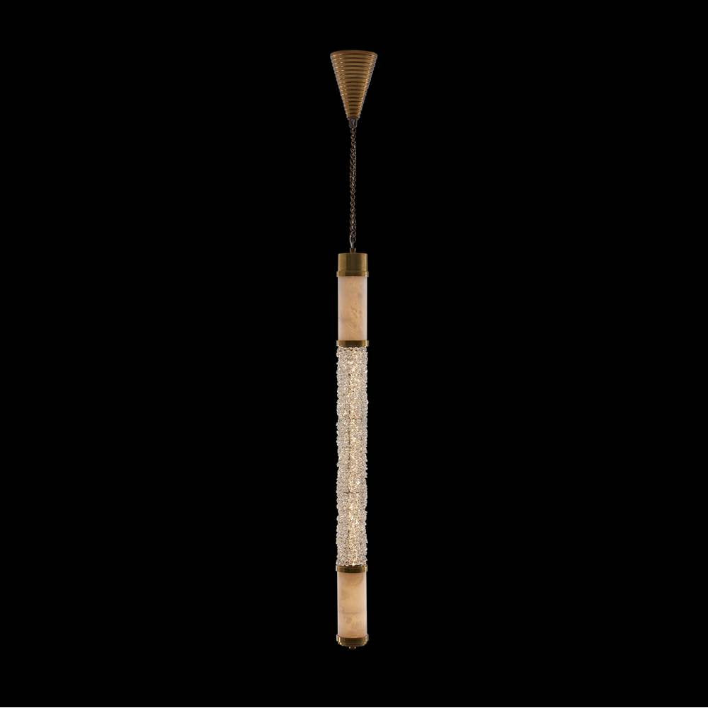 Allegri By Kalco Lighting 041955-062-FR001 True Brass Tubo 3.5-in 1 Light Led True Brass/clear Pendant Image 1