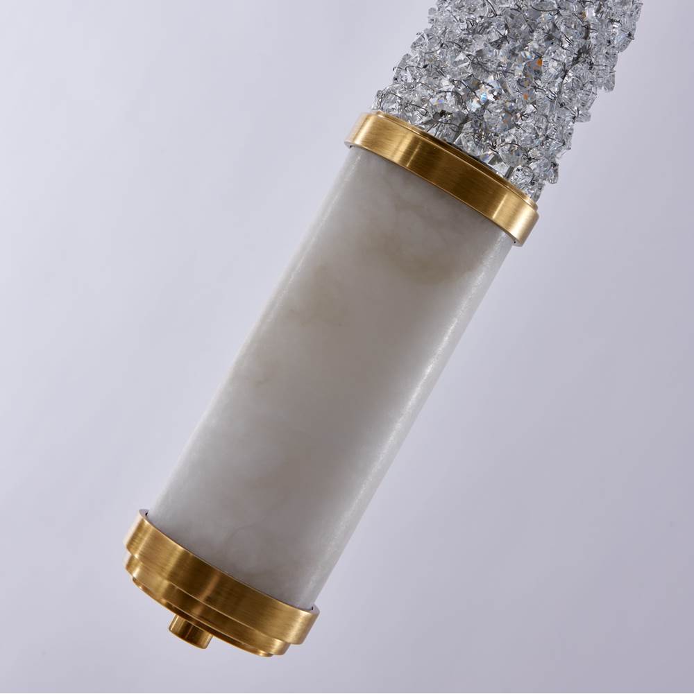 Allegri By Kalco Lighting 041955-062-FR001 True Brass Tubo 3.5-in 1 Light Led True Brass/clear Pendant Image 4