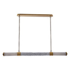 Allegri By Kalco Lighting 041961-062-FR001 True Brass Tubo 60-in 1 Light Led True Brass/clear Linear Pendant Image 4