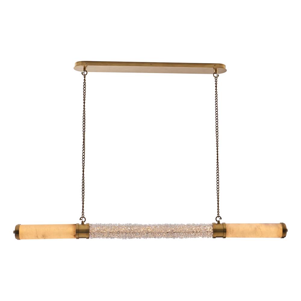 Allegri By Kalco Lighting 041961-062-FR001 True Brass Tubo 60-in 1 Light Led True Brass/clear Linear Pendant Image 5