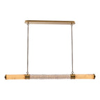 Allegri By Kalco Lighting 041961-062-FR001 True Brass Tubo 60-in 1 Light Led True Brass/clear Linear Pendant Image 5