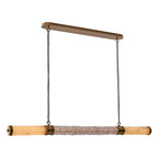 Allegri By Kalco Lighting Tubo 60-in 1 Light Led True Brass/clear Linear Pendant
