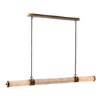 Allegri By Kalco Lighting 041961-062-FR001 True Brass Tubo 60-in 1 Light Led True Brass/clear Linear Pendant Image 1
