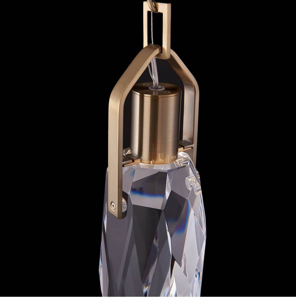 Allegri By Kalco Lighting Diamante 5-in 1 Light Led Winter Brass/clear Pendant