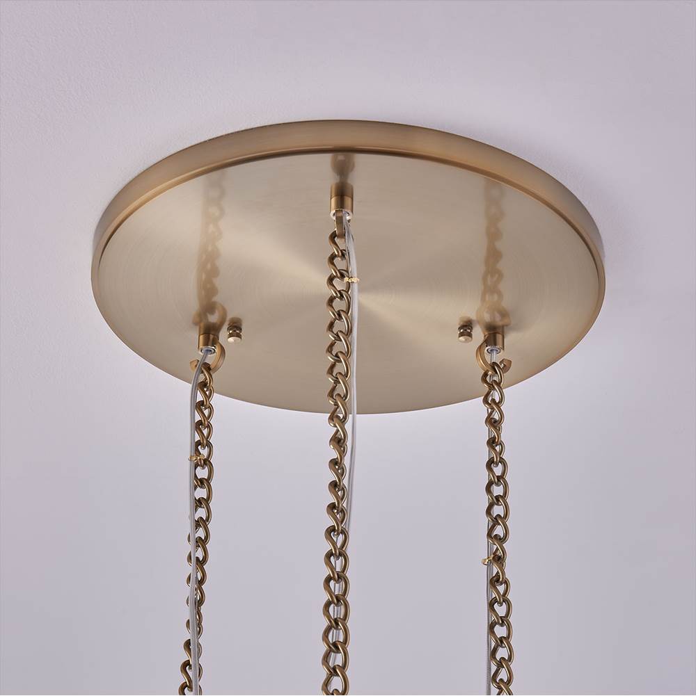Allegri By Kalco Lighting 042055-044-FR001 Winter Brass Diamante 14-in 3 Light Led Winter Brass/clear Multi-pendant Image 5