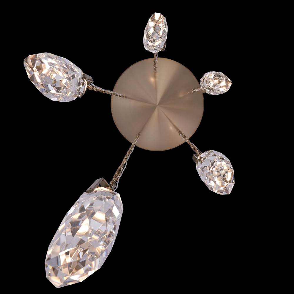 Allegri By Kalco Lighting 042057-044-FR001 Winter Brass Diamante 23-in 5 Light Led Winter Brass/clear Multi-pendant Image 2