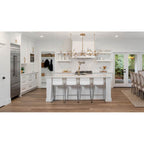 Allegri By Kalco Lighting 042161-024-FR001 24k Gold Ramo 48-in 6 Light Socket 24k Gold/clear Linear Pendant Image 3