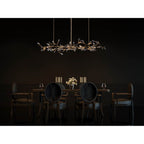 Allegri By Kalco Lighting 042161-024-FR001 24k Gold Ramo 48-in 6 Light Socket 24k Gold/clear Linear Pendant Image 2