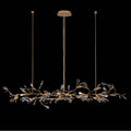 Allegri By Kalco Lighting 042161-024-FR001 24k Gold Ramo 48-in 6 Light Socket 24k Gold/clear Linear Pendant Image 1