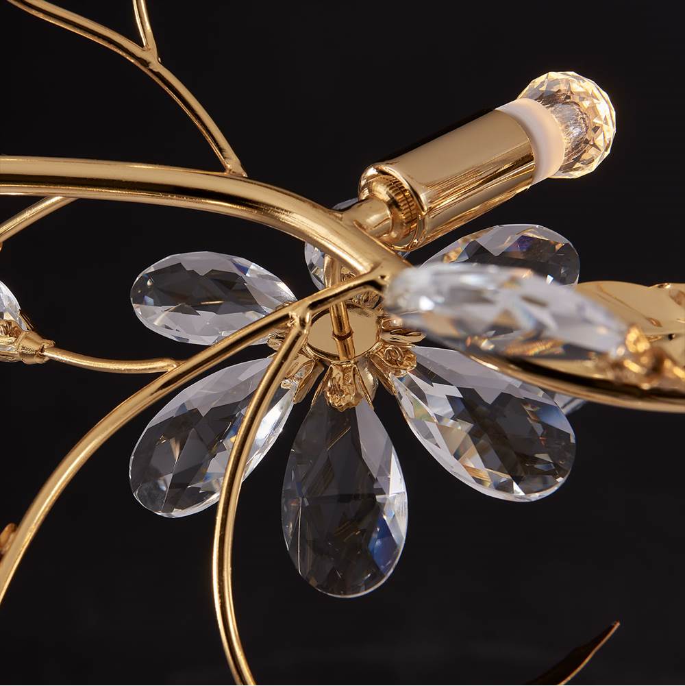 Allegri By Kalco Lighting 042161-024-FR001 24k Gold Ramo 48-in 6 Light Socket 24k Gold/clear Linear Pendant Image 6