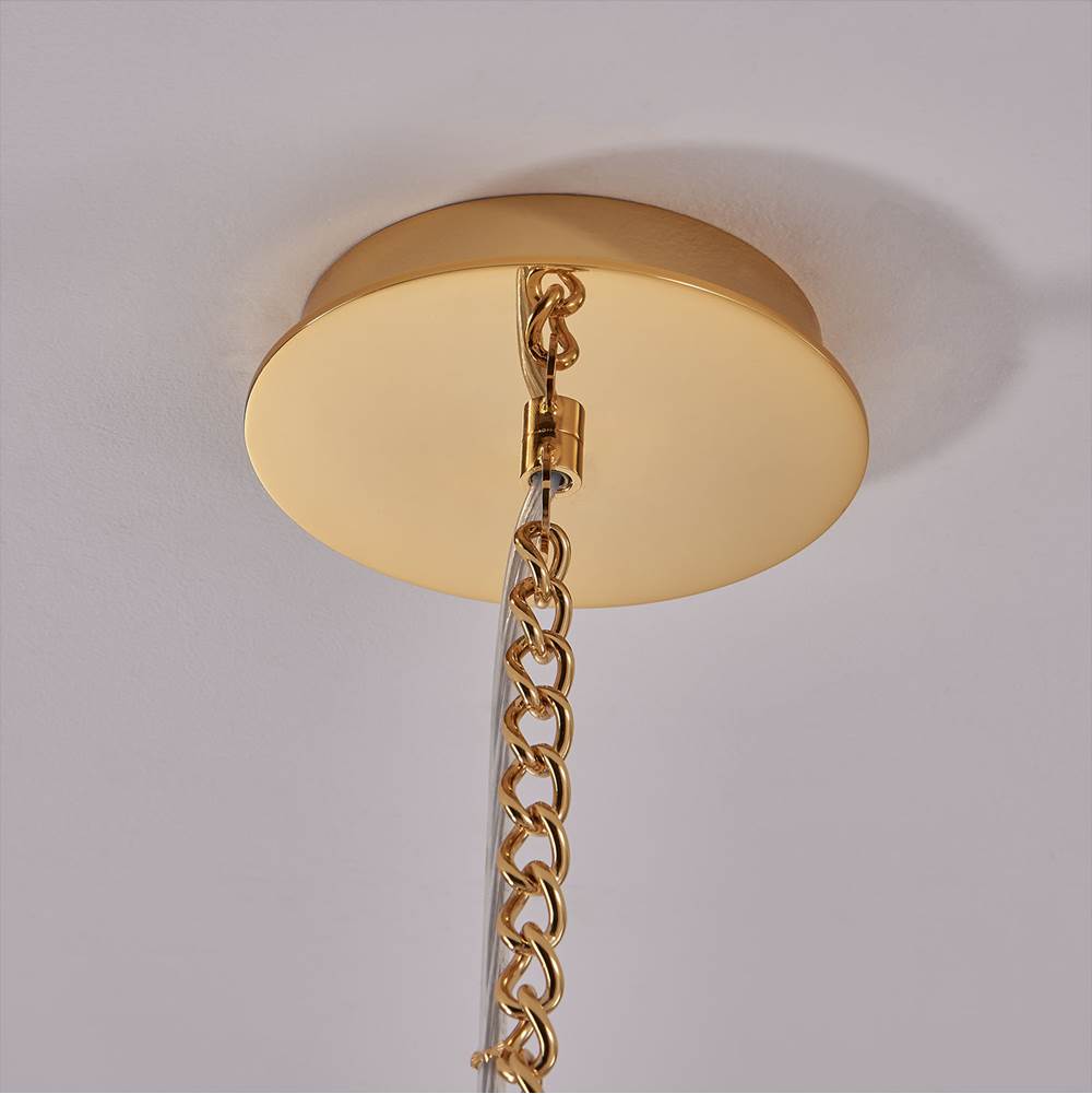 Allegri By Kalco Lighting 042161-024-FR001 24k Gold Ramo 48-in 6 Light Socket 24k Gold/clear Linear Pendant Image 5