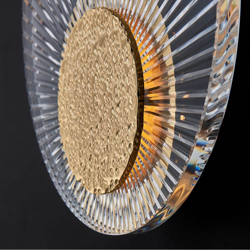 Allegri By Kalco Lighting Girare 10-in 1 Light Led 18k Gold/clear Wall Sconce