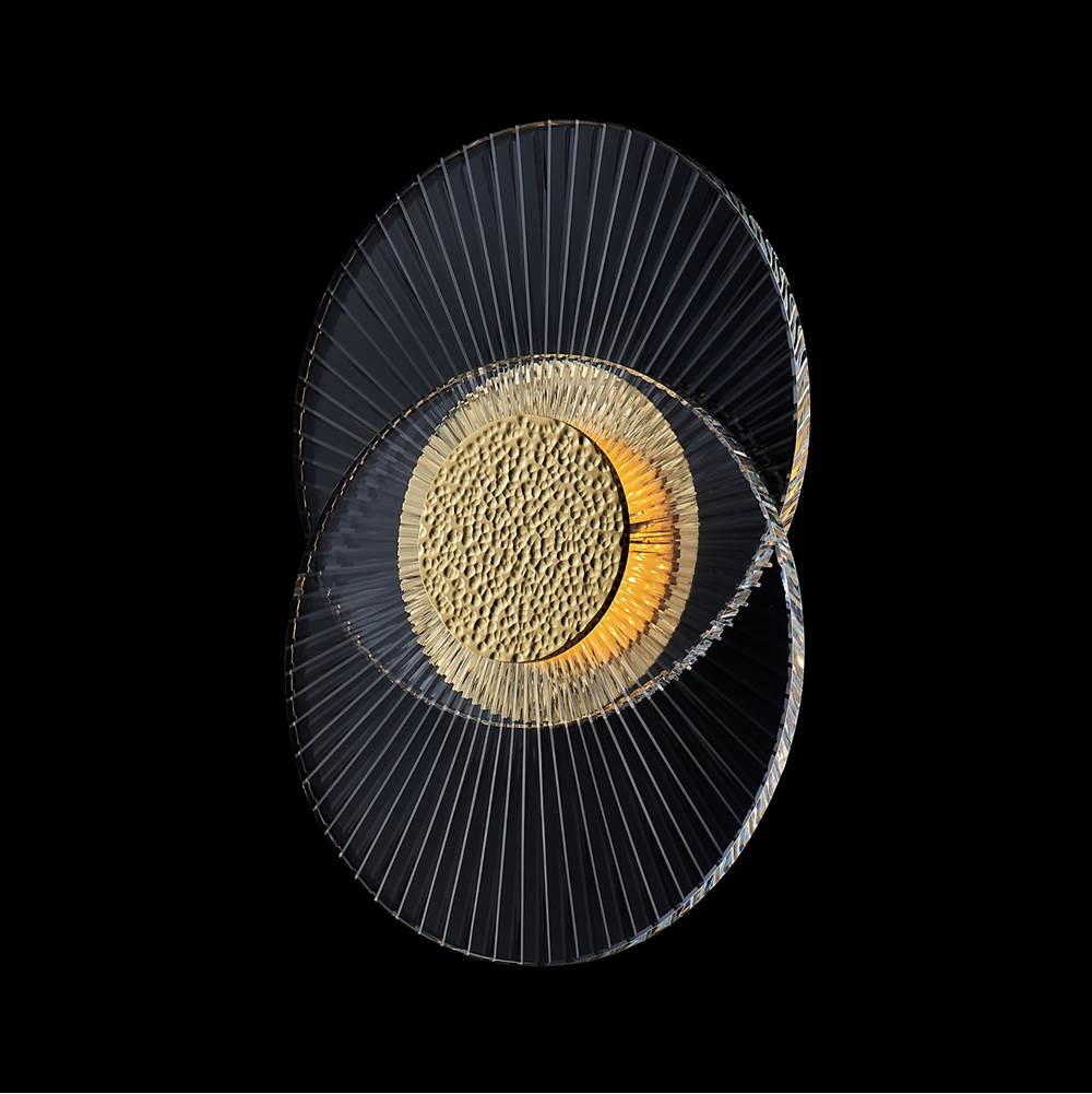 Allegri By Kalco Lighting 042522-018-FR001 18K Gold Girare 10-in 1 Light Led 18k Gold/clear Wall Sconce Image 1