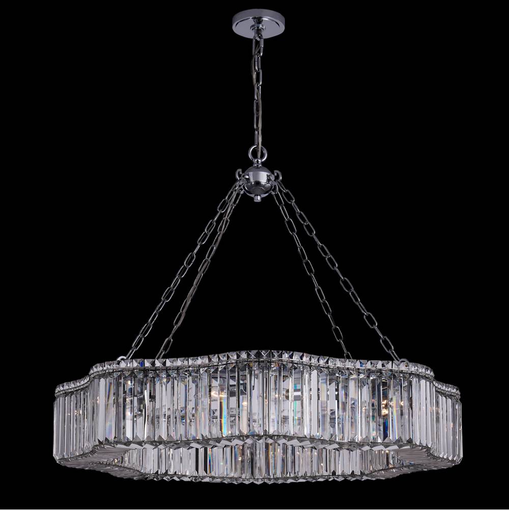 Allegri By Kalco Lighting 042656-010-FR001 Chrome Corda 38-in 12 Light Socket Chrome/clear Chandelier Image 1