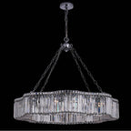 Allegri By Kalco Lighting 042656-010-FR001 Chrome Corda 38-in 12 Light Socket Chrome/clear Chandelier Image 1