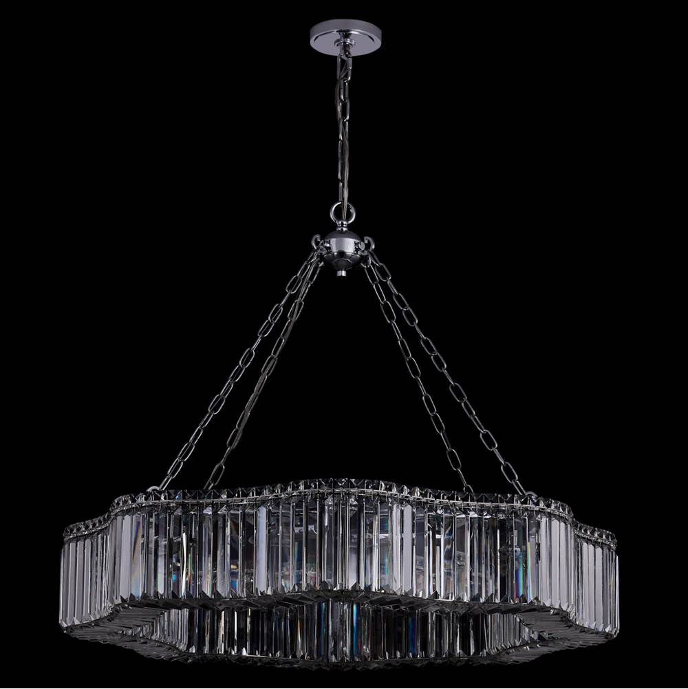 Allegri By Kalco Lighting Corda 38-in 12 Light Socket Chrome/clear Chandelier
