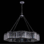 Allegri By Kalco Lighting Corda 38-in 12 Light Socket Chrome/clear Chandelier
