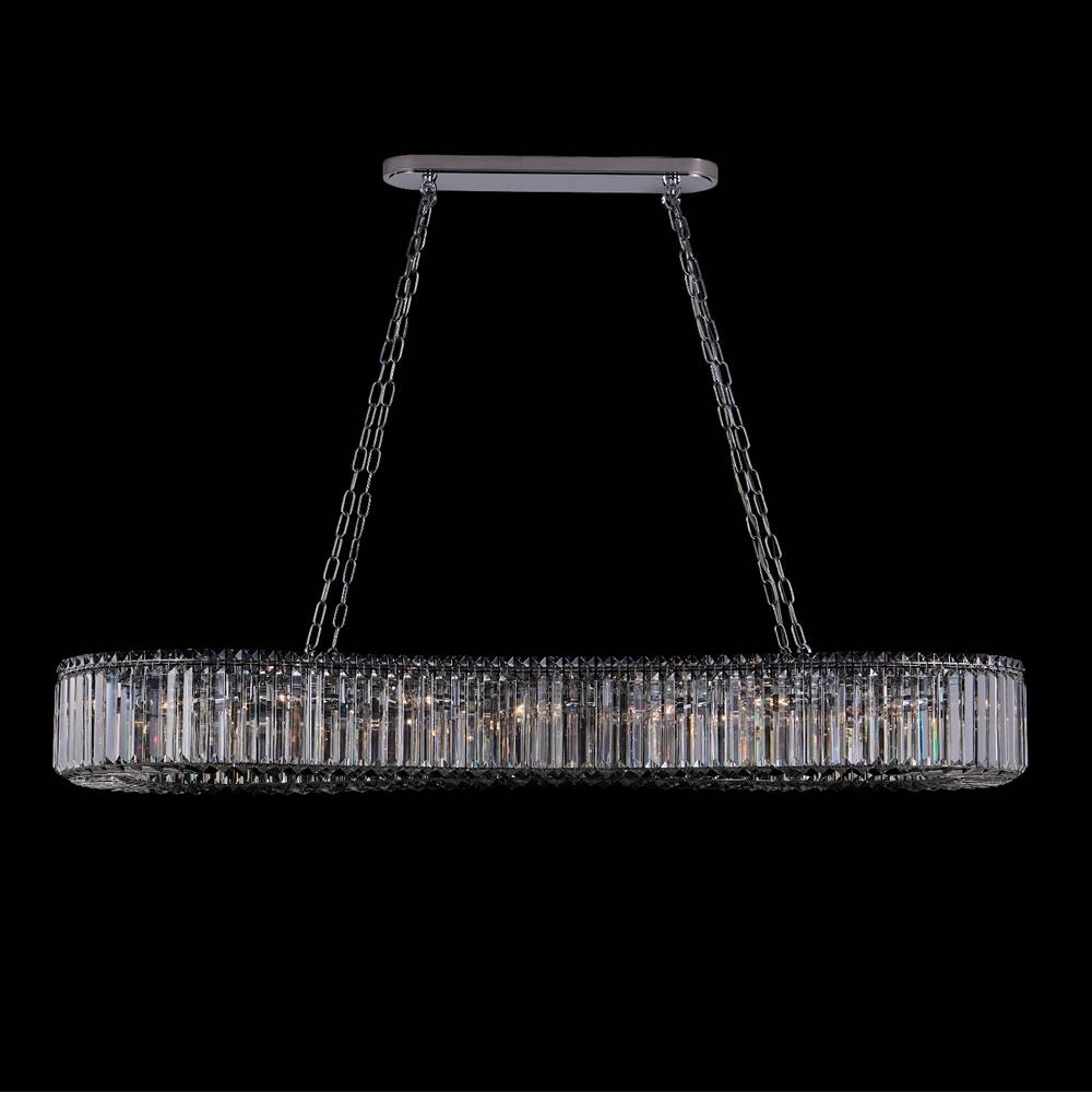 Allegri By Kalco Lighting 042661-010-FR001 Chrome Corda 63-in 18 Light Socket Chrome/clear Linear Pendant Image 1