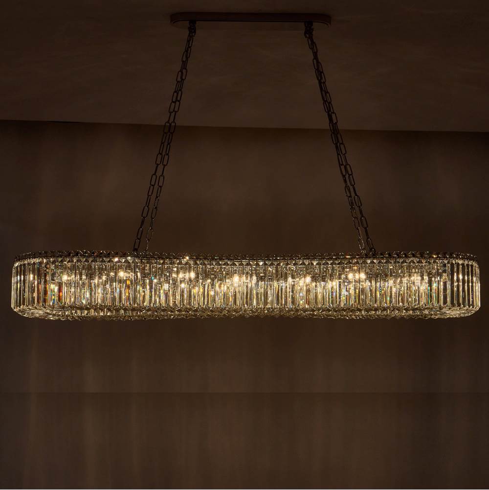 Allegri By Kalco Lighting 042661-010-FR001 Chrome Corda 63-in 18 Light Socket Chrome/clear Linear Pendant Image 5