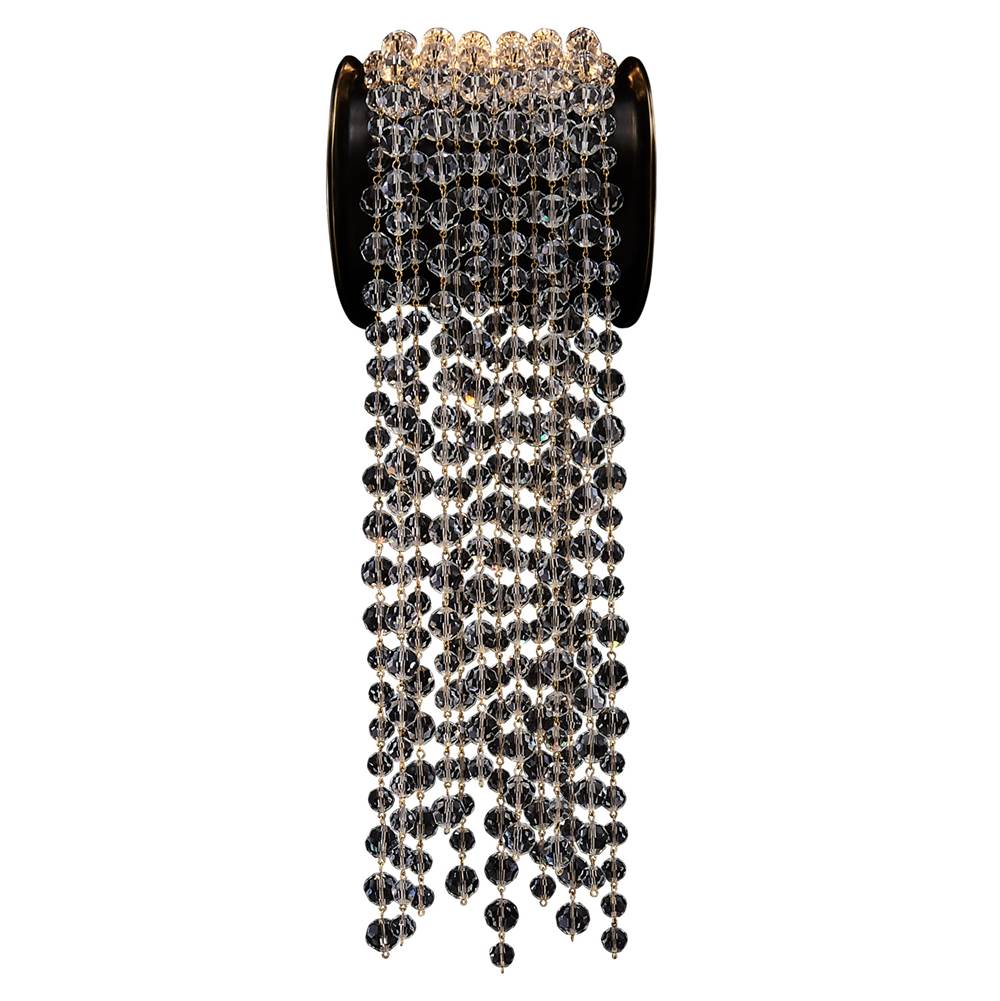 Allegri By Kalco Lighting Pandere 18-in 1 Light Led 24k Gold/clear Wall Sconce