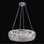 Allegri By Kalco Lighting 043456-010-FR001 Chrome Circolare 28-in 8 Light Socket Chrome/clear Chandelier Image 1