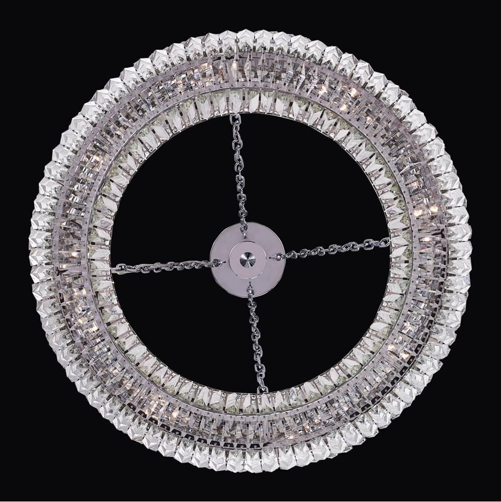 Allegri By Kalco Lighting Circolare 28-in 8 Light Socket Chrome/clear Chandelier